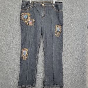 Metrostyle Women's Blue Jeans Size 37 x 30" Cotton Blend